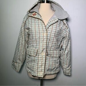 E408 Turbine boardwear from the toxic State Plaid Button-Up Jacket Y2K vintage
